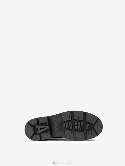 Aigle homens o sapato derby de couro com costura norueguesa preto sapato D4DF305