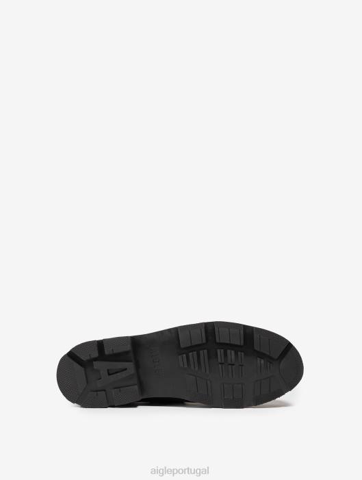 Aigle homens sapatos de barco de couro em nossa icônica sola atemporal preto sapato D4DF322