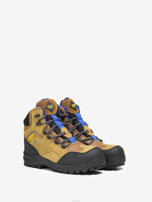 Aigle homens sapatos de segurança de couro impermeáveis ​​e respiráveis camelo sapato D4DF286
