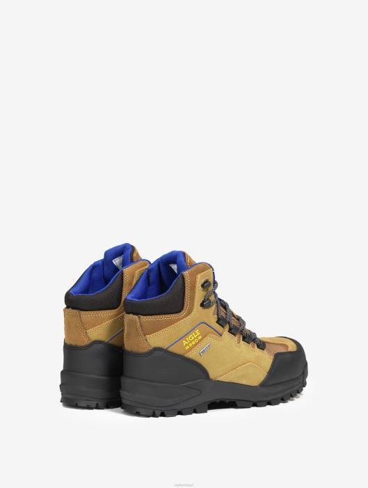 Aigle homens sapatos de segurança de couro impermeáveis ​​e respiráveis camelo sapato D4DF286