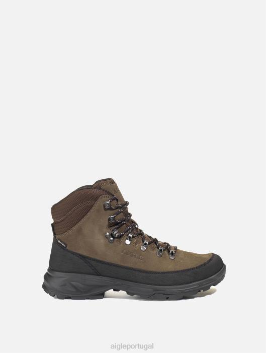 Aigle homens sapatos gore-tex de cano alto com biqueira de 360 ​​graus marrom escuro sapato D4DF276