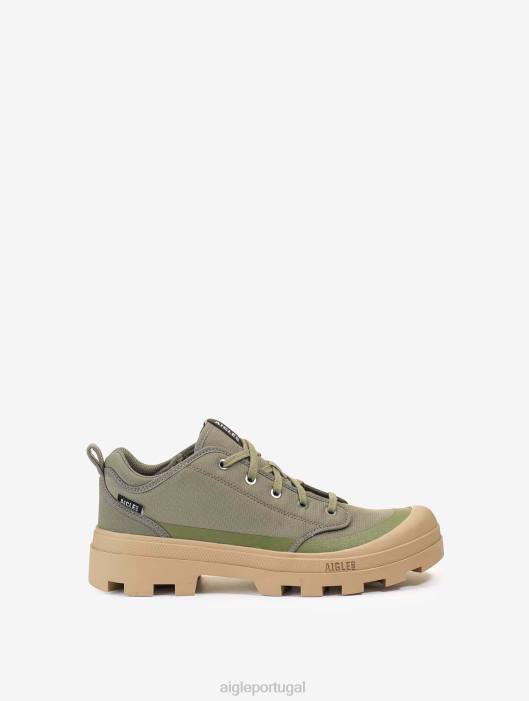 Aigle homens a versão de cintura baixa do icônico sapato de caminhada feito de poliéster reciclado caqui sapato D4DF270