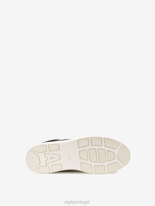 Aigle homens o tênis de couro sustentável preto sapato D4DF290