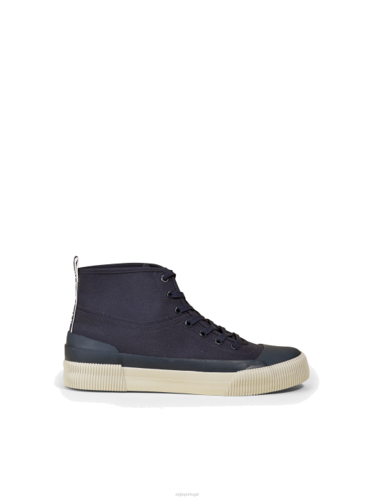 Aigle homens o tênis ecológico de lona e borracha marinho sapato D4DF295