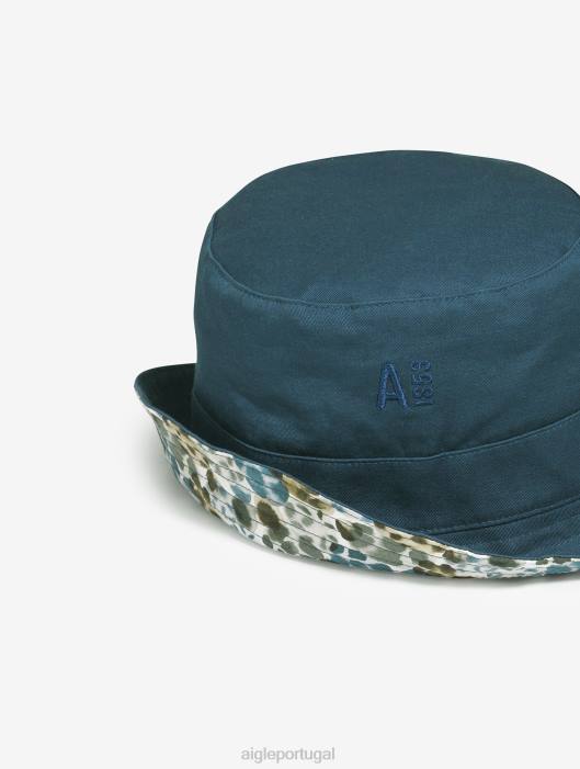 Aigle mulheres chapéu bucket reversível com acabamento tempestade azul pr acessórios D4DF664