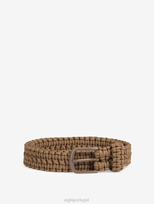 Aigle mulheres fivela icônica de cinto trançado avelã acessórios D4DF671