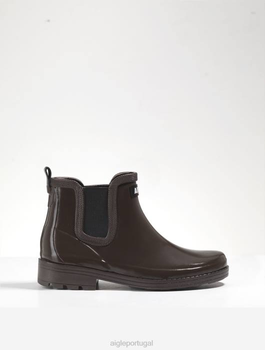 Aigle mulheres bota de chuva de inspiração equestre cacau botas D4DF519