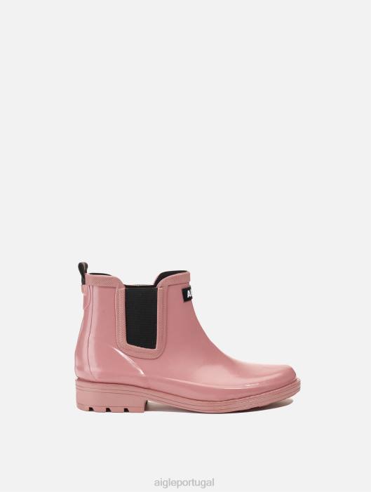 Aigle mulheres bota de chuva de inspiração equestre rosa enevoada botas D4DF521