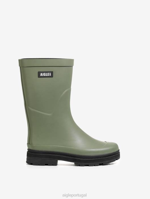 Aigle mulheres bota de chuva híbrida no tornozelo para um estilo imbatível olivina botas D4DF533