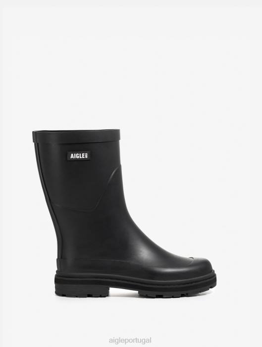 Aigle mulheres bota de chuva híbrida no tornozelo para um estilo imbatível preto botas D4DF524