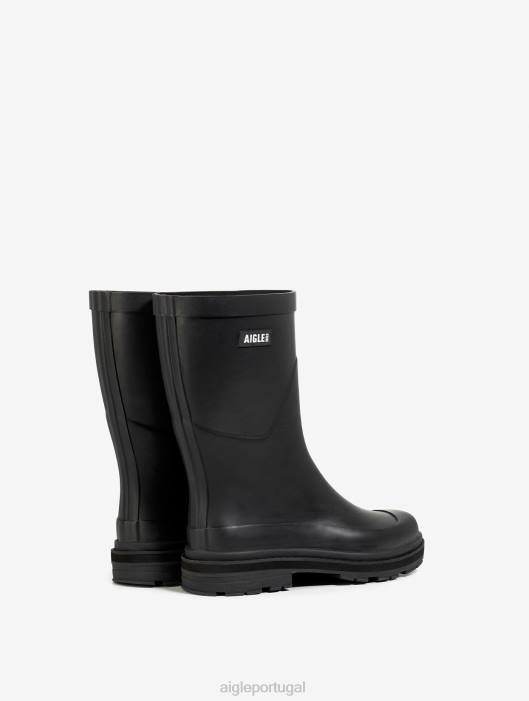 Aigle mulheres bota de chuva híbrida no tornozelo para um estilo imbatível preto botas D4DF524
