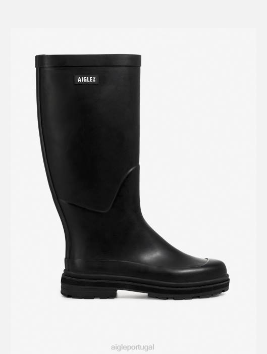 Aigle mulheres bota de chuva híbrida para estilo imbatível preto botas D4DF522