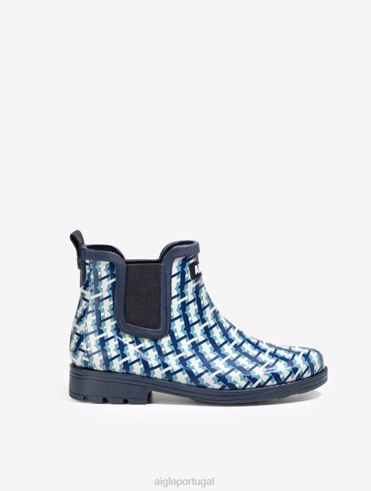 Aigle mulheres versão impressa da bota de chuva de inspiração equestre monograma botas D4DF632