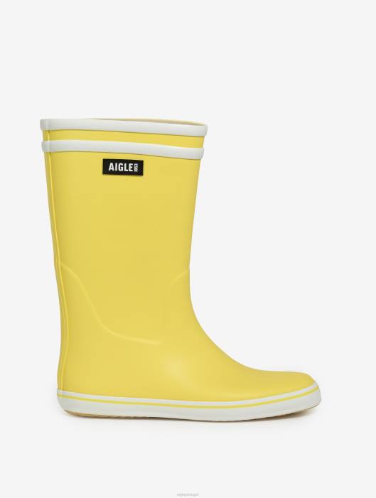 Aigle mulheres bota de praia icônica amarelo/branco botas D4DF512