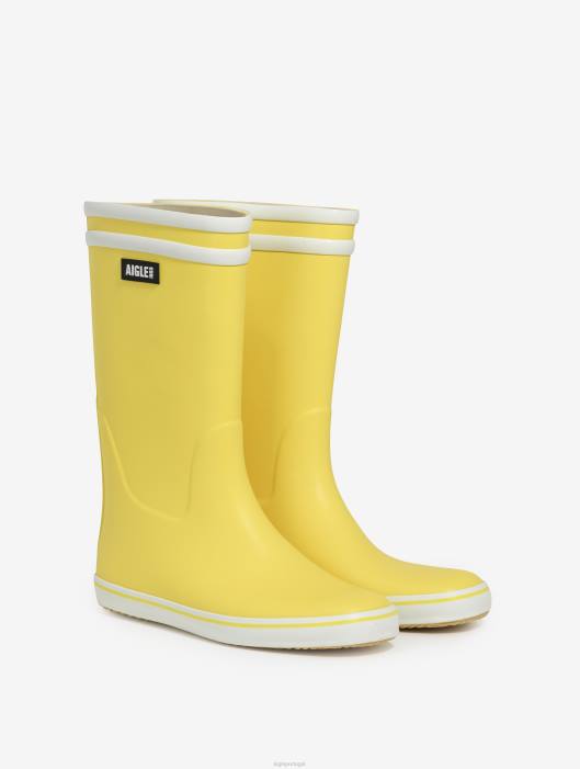 Aigle mulheres bota de praia icônica amarelo/branco botas D4DF512