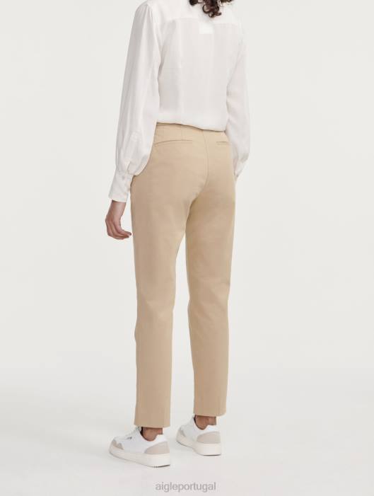 Aigle mulheres Calça chino reta 7/8 vime roupas D4DF554