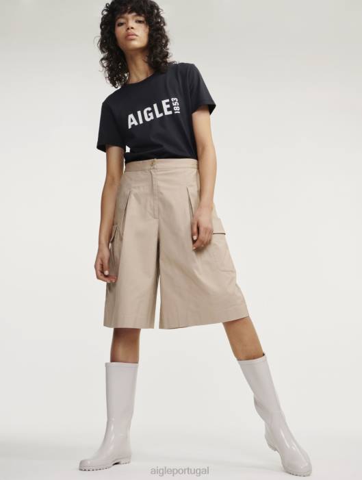 Aigle mulheres bermudas longas vime roupas D4DF437