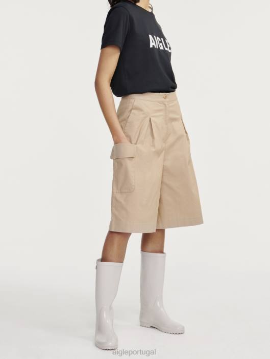 Aigle mulheres bermudas longas vime roupas D4DF437