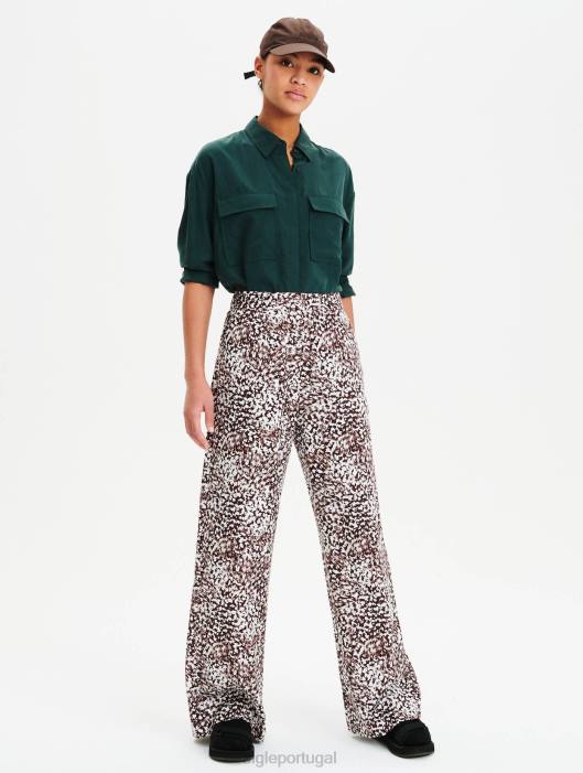 Aigle mulheres calças arejadas com estampa de cintura alta bombom pr roupas D4DF635