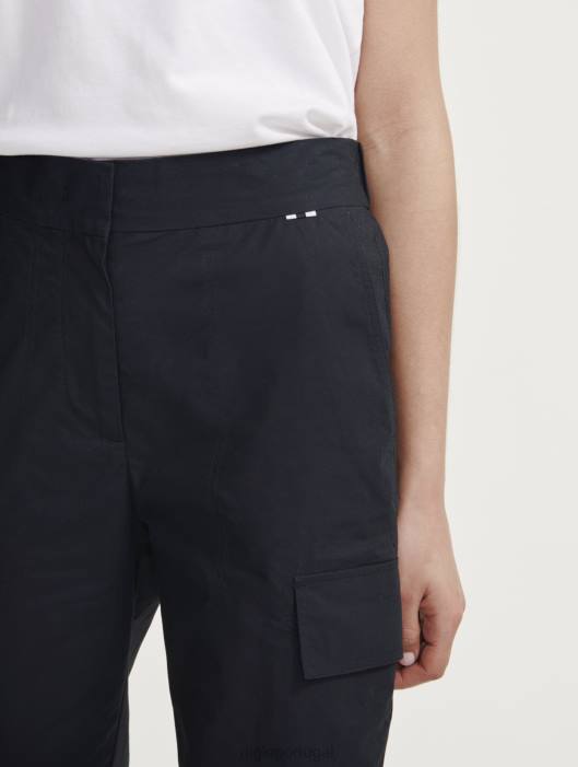Aigle mulheres calças cargo leves preto roupas D4DF60