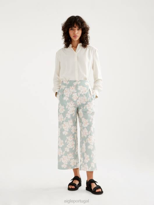 Aigle mulheres calças largas reseda pr roupas D4DF575