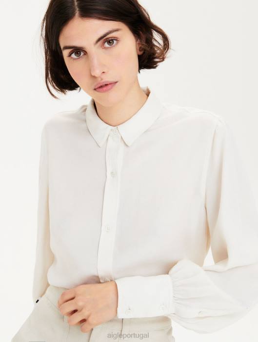 Aigle mulheres camisa de manga longa leite roupas D4DF569
