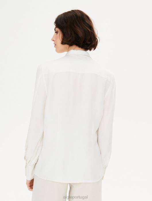 Aigle mulheres camisa de manga longa leite roupas D4DF569