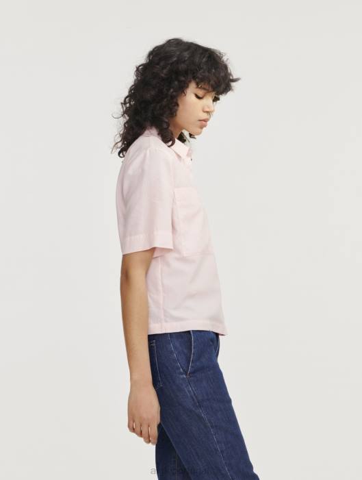 Aigle mulheres camisa folgada manga curta cereja roupas D4DF465