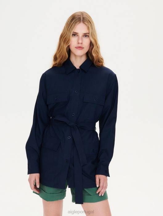 Aigle mulheres camiseta algodão e tencel Império roupas D4DF615