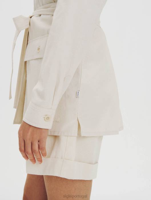 Aigle mulheres camiseta algodão e tencel biscoito roupas D4DF616