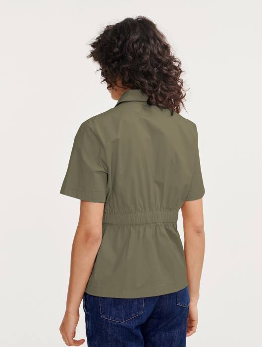 Aigle mulheres jaqueta safari manga curta taillis roupas D4DF439