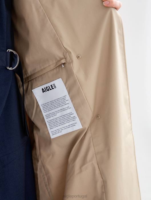 Aigle mulheres casaco longo mtd vime roupas D4DF434