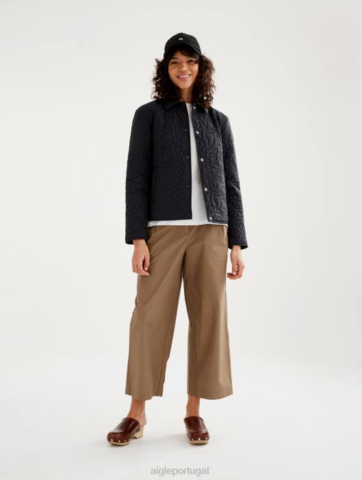 Aigle mulheres jaqueta acolchoada leve preto roupas D4DF482