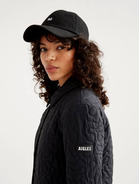 Aigle mulheres jaqueta acolchoada leve preto roupas D4DF482