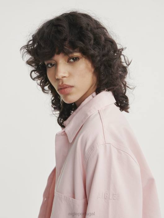 Aigle mulheres jaqueta de trabalho de comprimento médio cereja roupas D4DF471