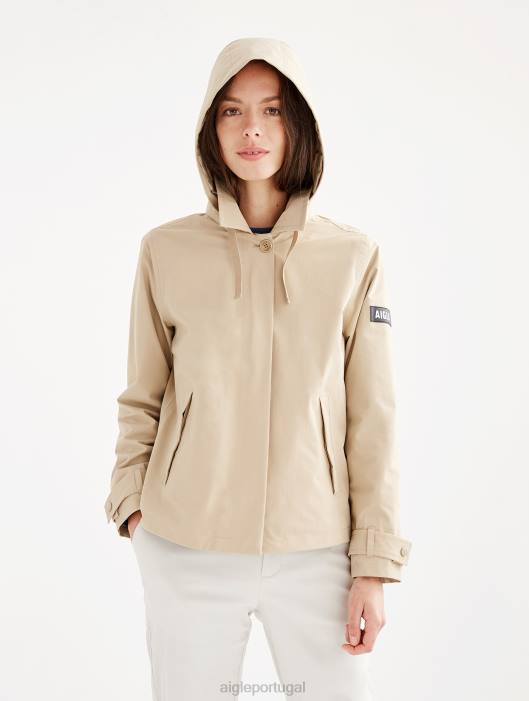 Aigle mulheres jaqueta gore-tex com capuz destacável vime eu roupas D4DF488