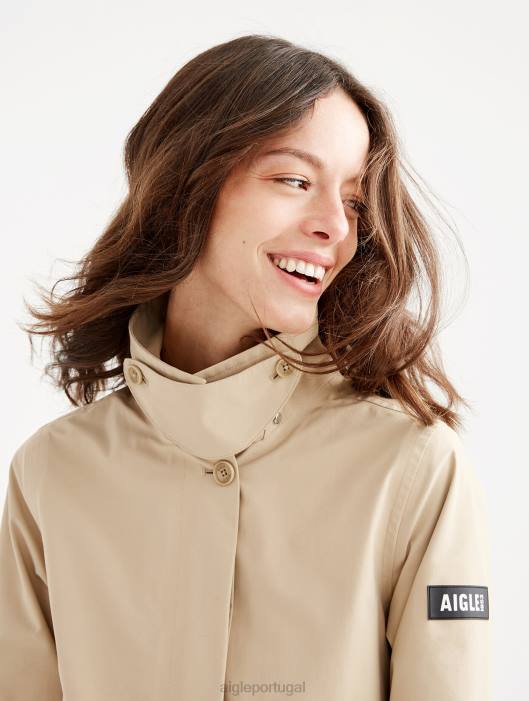 Aigle mulheres jaqueta gore-tex com capuz destacável vime eu roupas D4DF488