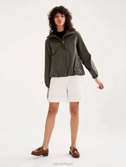 Aigle mulheres jaqueta impermeável mtd curta advogado roupas D4DF500
