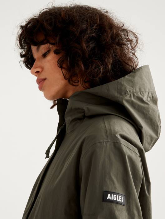 Aigle mulheres jaqueta impermeável mtd curta advogado roupas D4DF500