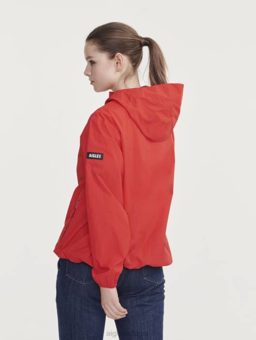 Aigle mulheres jaqueta impermeável mtd curta papoula roupas D4DF485