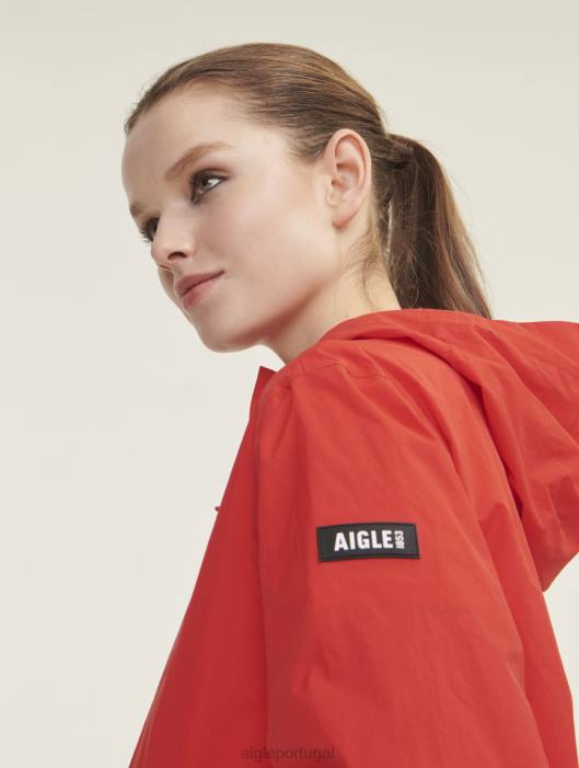 Aigle mulheres jaqueta impermeável mtd curta papoula roupas D4DF485