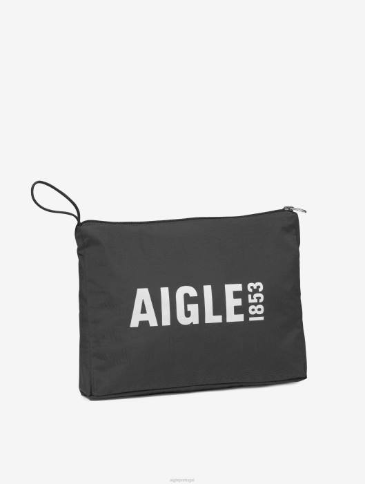 Aigle mulheres jaqueta impermeável mtd curta preto roupas D4DF483