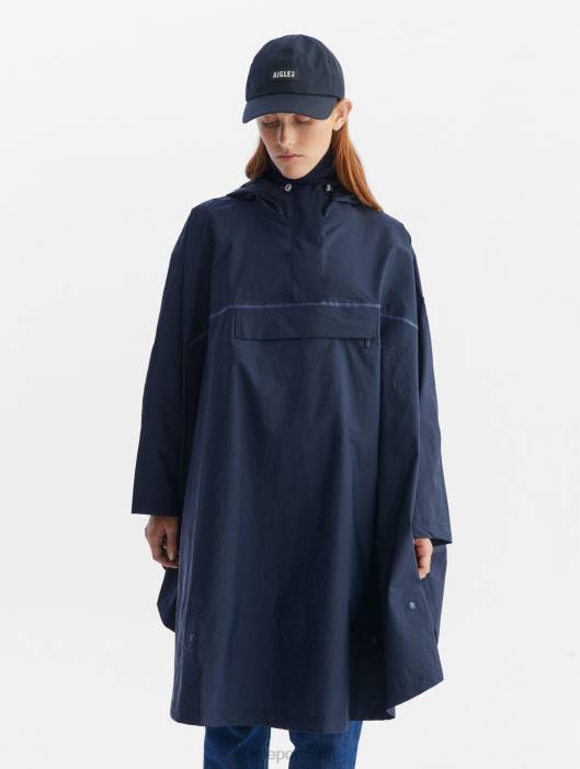 Aigle mulheres poncho impermeável para ciclistas marinho roupas D4DF666