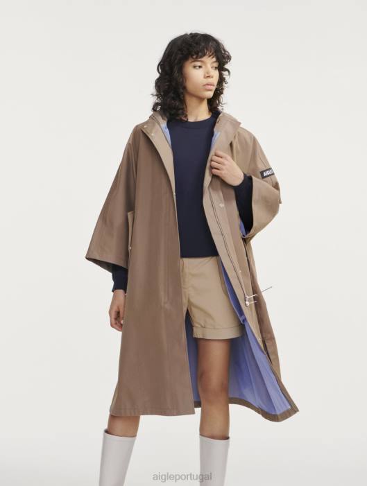 Aigle mulheres poncho mtd grande capuccino roupas D4DF478