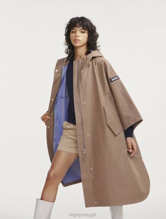 Aigle mulheres poncho mtd grande capuccino roupas D4DF478