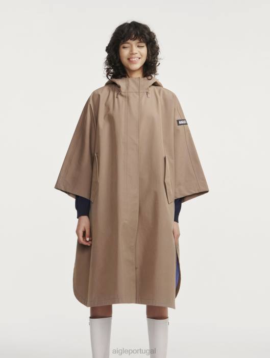 Aigle mulheres poncho mtd grande capuccino roupas D4DF478