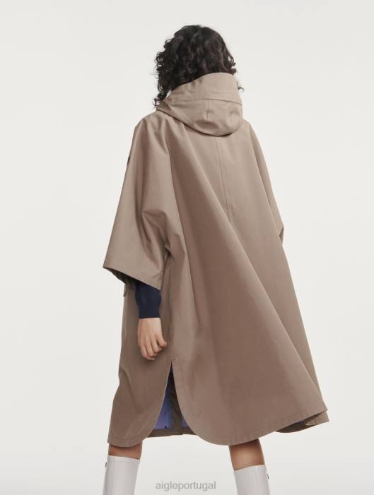 Aigle mulheres poncho mtd grande capuccino roupas D4DF478