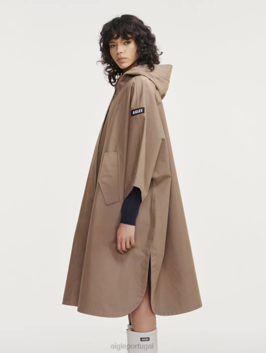 Aigle mulheres poncho mtd grande capuccino roupas D4DF478