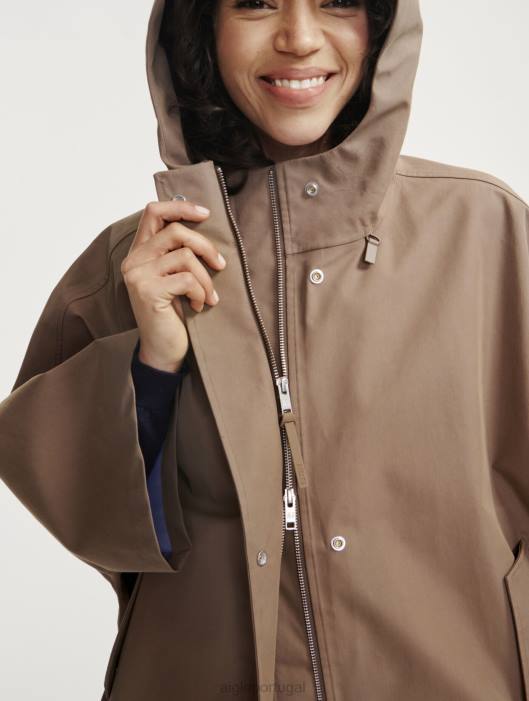 Aigle mulheres poncho mtd grande capuccino roupas D4DF478