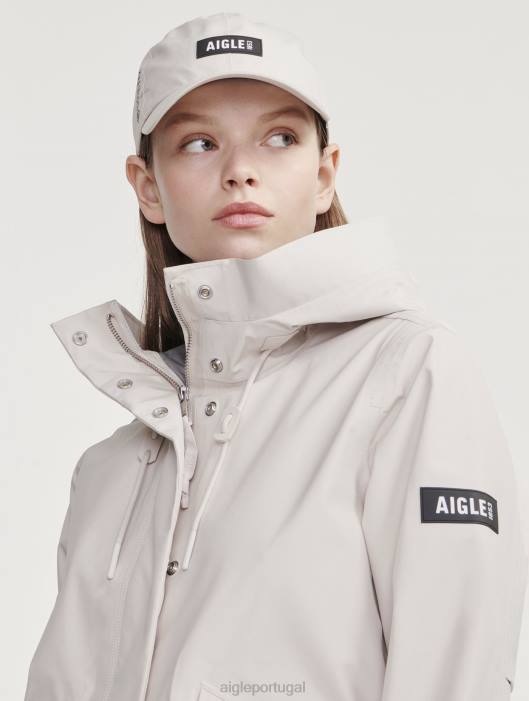 Aigle mulheres rabo de peixe gore-tex com capuz longo zibelina roupas D4DF449